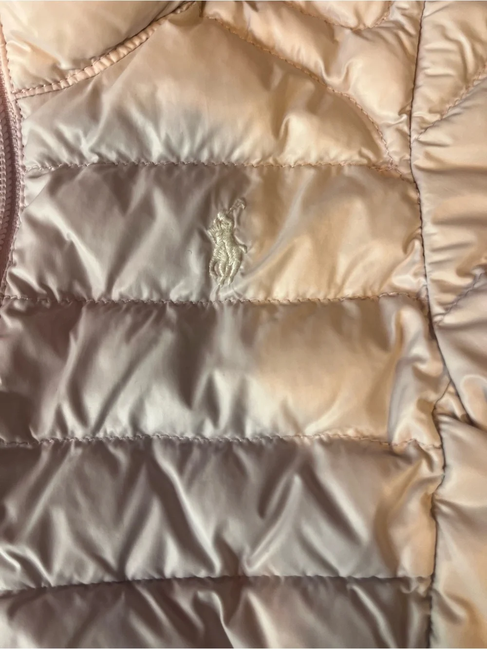 Ralph Lauren Light Pink Quilted Puffer Jacket for Kids